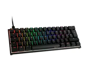 Ducky Mecha mini MX-Speed-Silver schwarz / Gaming-Tastatur / hintergrundbeleuchtet / mechanisch / kabelgebunden (USB) / DE