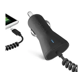 SBS Autoadapter mit Micro-USB 2,1A schwarz / 12 & 24V 