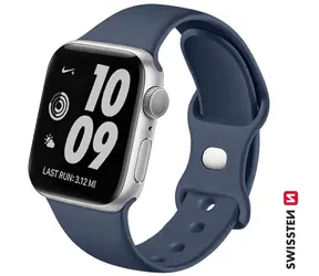 Swissten Silikonarmband für Apple Watch 42/44/45/49 mm blau