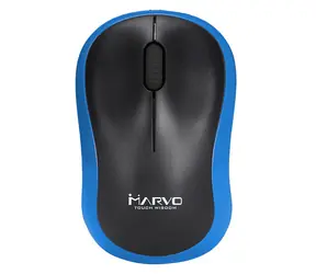 Marvo DWM100BL schwarz-blau / kabellose optische Maus / 1200 DPI / 2,4 GHz USB-Empfänger