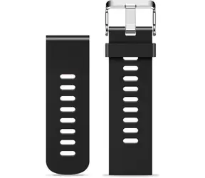 Aligator Silikonarmband 20mm schwarz