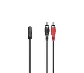 HAMA Audioreduktion 2 Cinch (M) - Klinke 3,5 mm (F) 10 cm