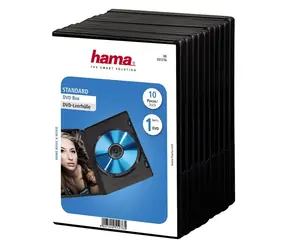 HAMA DVD-Cover für 1 DVD mit Folie Schwarz 5-tlg