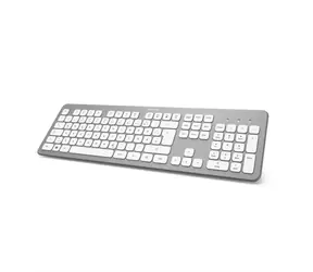 HAMA KW-700 silberweiß / kabellose Tastatur / 2,4 GHz / CZ&SK-Layout 
