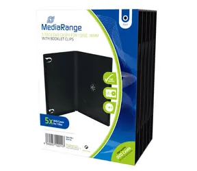 MediaRange DVD-Hülle für 1 Disc schwarz (5 Stück) / 14 mm