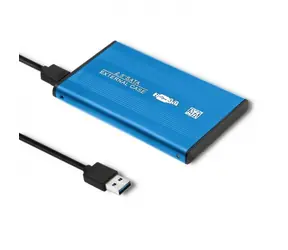 Qoltec Externe Box für 2,5" blau / SATA3 HDD / USB 3.0 