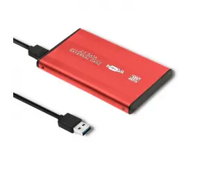 Qoltec Externe Box für 2,5" rot / SATA3 HDD / USB 3.0