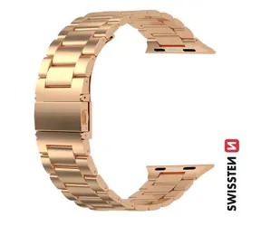 Swissten Metallarmband für Apple Watch 42/44/45/49 mm Roségold