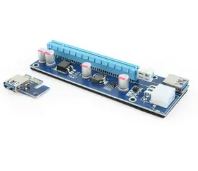 Gembird RC-PCIEX-03 blau / Riser-Karte / PCI Express x1 > x16 / Kabel