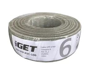 iGet Installationskabel CAT6 UTP PVC 100m Rolle