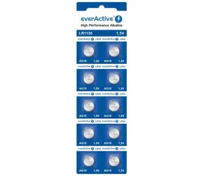 EverActive Alkaline Knopfbatterien G10 LR1130 LR54 10 Stk