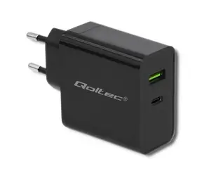 Qoltec 51717 Adapter 42W schwarz / 5-20V / 2,25-3A / USB Typ C PD