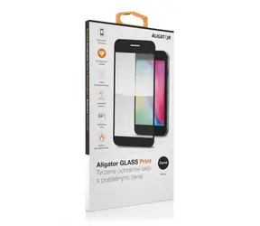 Aligator GLASS PRINT Displayschutzfolie für Realme 8 Pro schwarz / vollflächige Verklebung / Sale