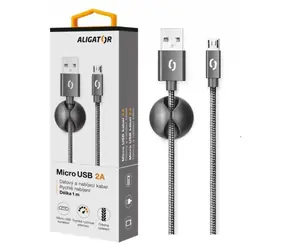 Aligator Premium Datenkabel 2A Micro USB schwarz