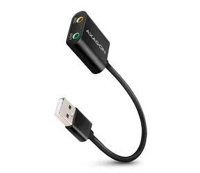 Axagon ADA-12, USB 2.0 - externe Soundkarte, 48 kHz/16-Bit-Stereo, Metall, USB-A-Kabel 15 cm