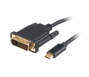 Akasa AK-CBCA10-18BK schwarz / USB-C-auf-DVI-Kabel / 4K@60Hz / 1,8m