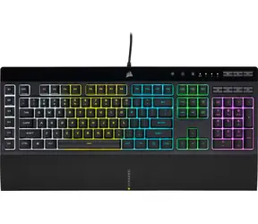 Corsair K55 RGB PRO US schwarz / Gaming-Tastatur / RGB-LED-Hintergrundbeleuchtung / US-Layout / USB