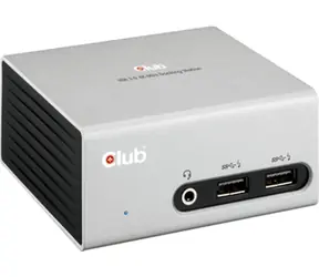 Club3D USB 3.0 Hub CSV-3104D weiß / Dockingstation / HDMI / DVI-I / 4X USB 3.1 / Ethernet / 3,5mm Klinke