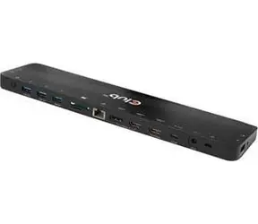 Club3D USB-C Dockingstation 120 W schwarz / Dockingstation / Ausgang max. 120 W / HDMI + DP / USB / Ethernet / 3,5-mm-Buchse 
