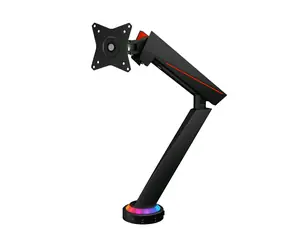 Icy Box IB-MSG303BL-T Desktop-Spielehalter für Monitore bis 32" mit RGB und Media Hub / VESA 75x75 & 100x100 / Tragkraft: 6,5kg
