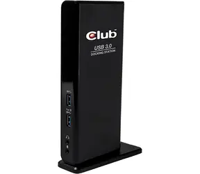 Club3D CSV-3242HD Dockingstation USB 3.0 Dual Display schwarz / USB 3.0 / HDMI / DVI / RJ-45 / 4xUSB / optischer Eingang 