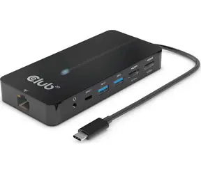 Club3D CSV-1595 Dockingstation USB-C 7in1 schwarz / 2x HDMI / RJ-45 / 2x USB-A / 3,5-mm-Klinkenbuchse / USB-C / Kundendienst