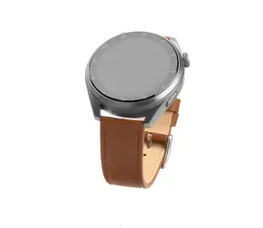 FIXED Lederarmband 20 mm breites Lederarmband für Smartwatch braun