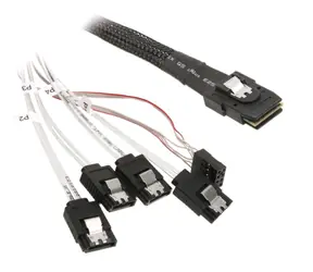 Silverstone SST-CPS03 Kabel SAS Mini 36-Pin > 4X SATA 50cm schwarz