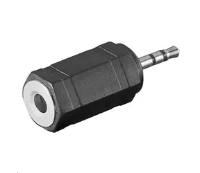 MicroConnect Audio Adapter Stereo Klinke 2,5mm (M) - 3,5mm Klinke (F) schwarz