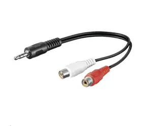 MicroConnect Audio Adapter Klinke 3,5mm (M) - 2x Cinch (F) 0,2m schwarz