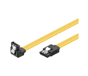 MicroConnect Anschlusskabel SATA 7pin 90° Winkel - SATA 7pin 0,5m gelb / SATA III