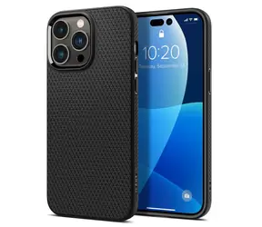 Spigen Liquid Air Schutzhülle für Apple iPhone 14 Pro Max mattschwarz
