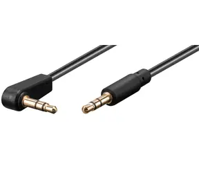 MicroConnect Audio Slim Kabel Klinke 3,5mm 90° gebogen (M) - 3,5mm Klinke (M) 0,5m schwarz
