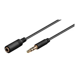 MicroConnect Kopfhörerkabel 3-polig Klinke 3,5 mm (M) - Klinke 3,5 mm (F) 1 m schwarz
