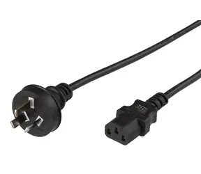 MicroConnect Netzkabel Australien Typ I - C13 1,8 m schwarz / australisches Ende