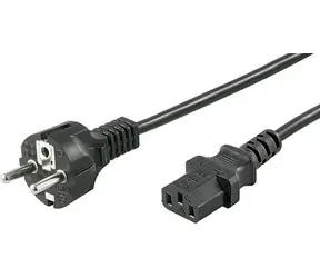 MicroConnect Netzkabel Schuko - C13 1m schwarz