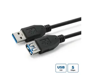 MicroConnect Kabel USB3.0 A (M) - USB3.0 A (F) 2m schwarz