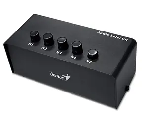 Genius Stereo Switching Box schwarz / Ausgangsschalter / bis zu 5 Lautsprecher
