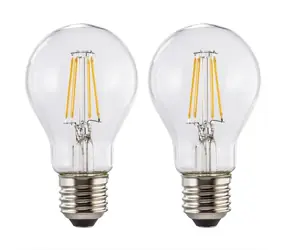 Xavax 112903 LED-Filamentlampe / E27 / 806 lm (ersetzt 60 W) / warmweiß / klar / 2 Stück im Karton