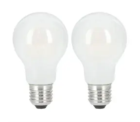 Xavax 112904 LED-Filamentlampe / E27 / 806 lm (ersetzt 60 W) / warmweiß / matt / 2 Stück im Karton