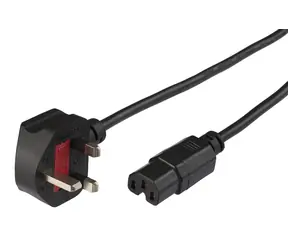 MicroConnect Netzkabel UK Typ G - C15 2 m schwarz / englisches Ende