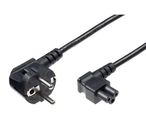 MicroConnect Netzkabel Schuko 90° Winkel - C5 90° Winkel 5m schwarz