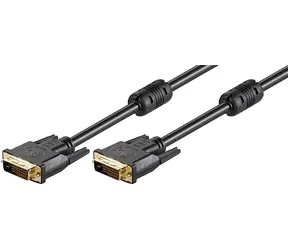 MicroConnect Kabel DVI-D (24+1) Dual Link 2m schwarz / Ferritkerne