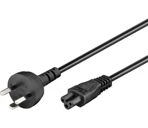 MicroConnect Netzkabel DK EDB - C5 3M schwarz / dänisches Ende