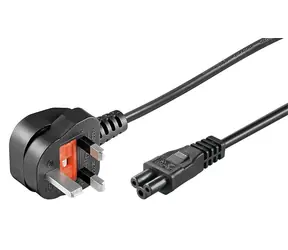 MicroConnect Netzkabel UK Typ G - C5 5m schwarz / englisches Ende