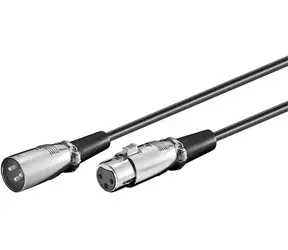 MicroConnect XLR-Kabel XLR (M) - XLR (F) 5m schwarz