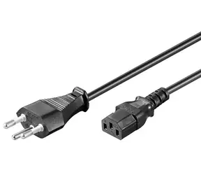 MicroConnect Netzkabel Schweizer Typ J - C13 5m schwarz / Schweizer Ende