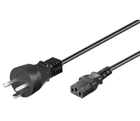 MicroConnect Netzkabel DK EDB - C13 5m schwarz / dänischer Anschluss