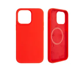 FIXED MagFlow Backcover mit MagSafe-Unterstützung für Apple iPhone 14 Pro Max rot