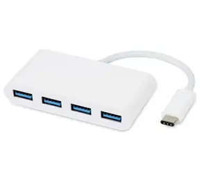MicroConnect USB-C 4-Port Multiport USB3.0 Hub weiß / 4X USB3.0 / USB-C